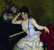 Ilya Yefimovich Repin Portrait of pianist and professor of Saint-Petersburg Conservatory Sophie Menter. Spain oil painting artist
